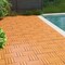 Costway 18/36 PCS Interlocking Deck Tiles Anti-slip Floor Tiles for Poolside All Weather Brown